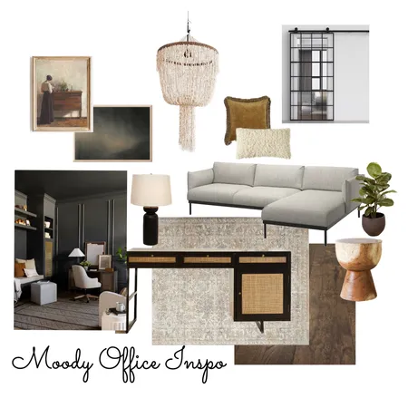 Moody Office Inspo Interior Design Mood Board by charlotte power on Style Sourcebook