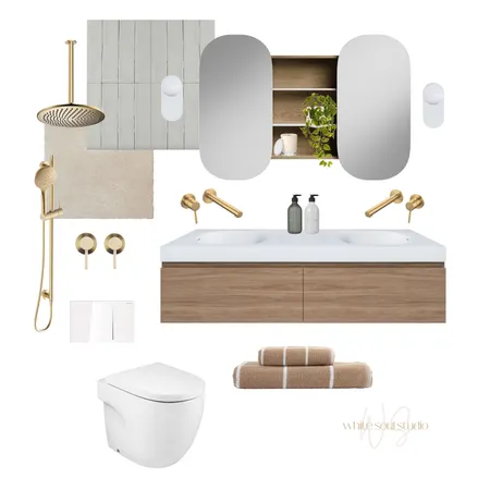 Mood Board - Contemporary modern ensuite Interior Design Mood Board by White Soul Studio on Style Sourcebook