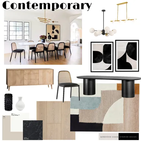 IDI Contemporary Dining Interior Design Mood Board by Genevieve Chase Interior Design on Style Sourcebook