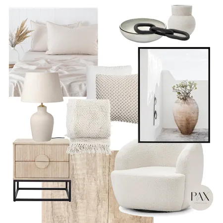 Neutral Bedroom Interior Design Mood Board by PAX Interior Design on Style Sourcebook