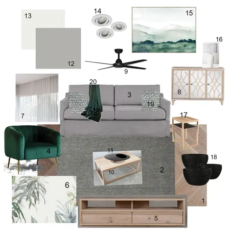 LIVING ROOM Interior Design Mood Board by Bernice on Style Sourcebook