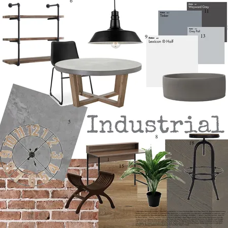 Mood board - Industrial Interior Design Mood Board by jade150 on Style Sourcebook