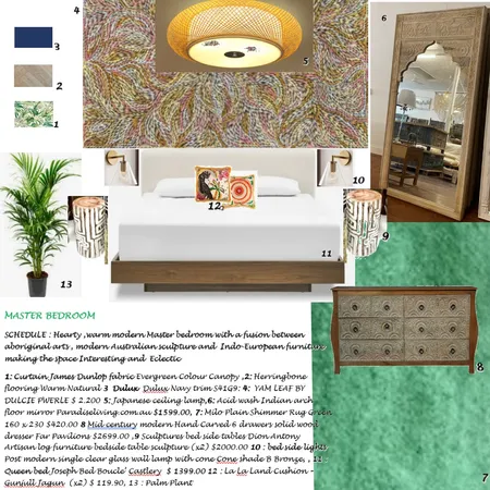 sample board Master Bedroom Ground floor Interior Design Mood Board by Francesca Castiglioni on Style Sourcebook