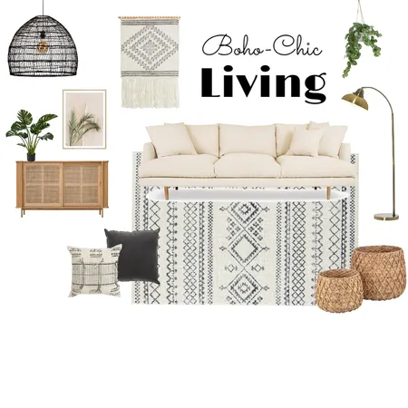 Boho Chic Living Interior Design Mood Board by Asvantika on Style Sourcebook