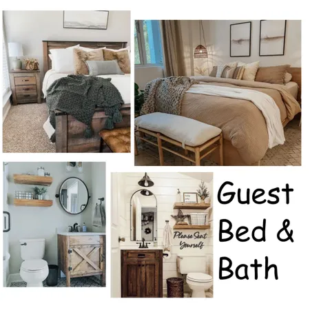 rustic guest bed and bath Interior Design Mood Board by Beverly Zaske on Style Sourcebook