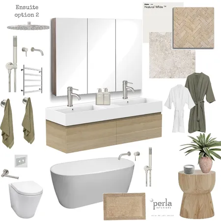 Winnie and Ben ensuite option 2 Interior Design Mood Board by Perla Interiors on Style Sourcebook