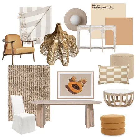 Retro Papaya Vibes Interior Design Mood Board by briannapersch on Style Sourcebook