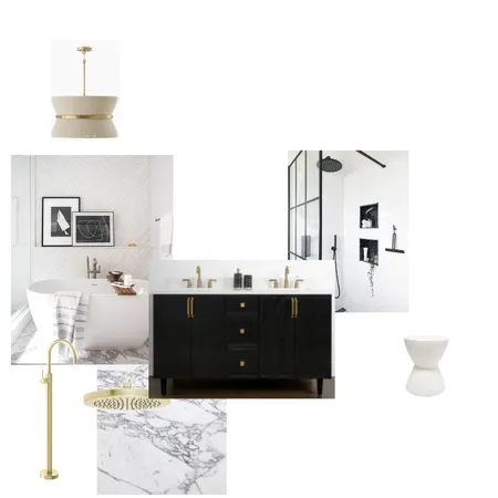 Tara Master Bath black/white Interior Design Mood Board by alexnihmey on Style Sourcebook