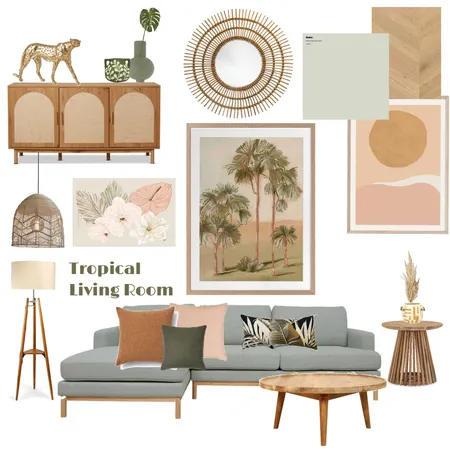 Tropical Living Room Final Interior Design Mood Board by MandyStahlDesigns on Style Sourcebook