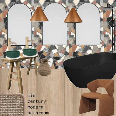 Mid century modern bathroom Interior Design Mood Board by Maria Varvaridi on Style Sourcebook