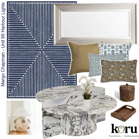 Margo - Unit 99 Harbour Lights - Lounge Interior Design Mood Board by bronteskaines on Style Sourcebook