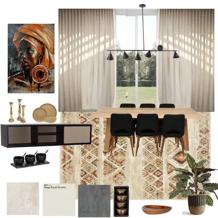Dining Afristyle Interior Design Mood Board by Blue Marble Interiors on Style Sourcebook