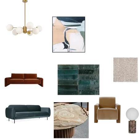 Lush Mid Century Interior Design Mood Board by WabiSabi Co. on Style Sourcebook