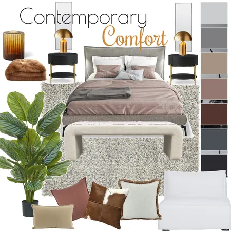 Master bedroom - Contemporary Comfort Interior Design Mood Board by MichaelaM on Style Sourcebook