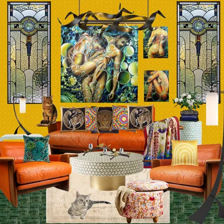 Eclectic Living Room Design by Malak Benzenberg Interior Design Mood Board by Malak_Benzenberg on Style Sourcebook