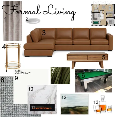 Module 9 - Formal Living Interior Design Mood Board by Sophie Lancaster on Style Sourcebook
