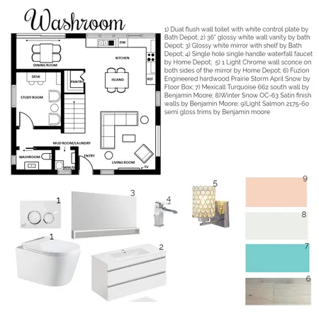 Washroom Interior Design Mood Board by Navi on Style Sourcebook