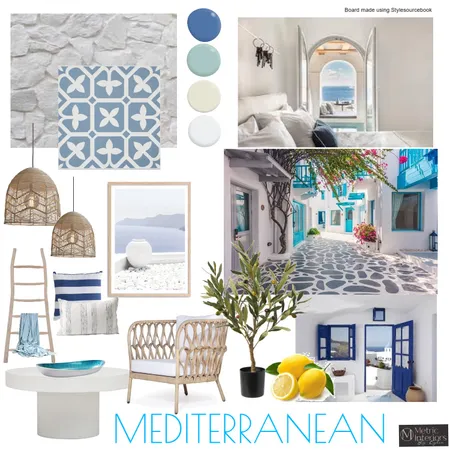 Mediterranean Interior Design Mood Board by Metric Interiors By Kylie on Style Sourcebook