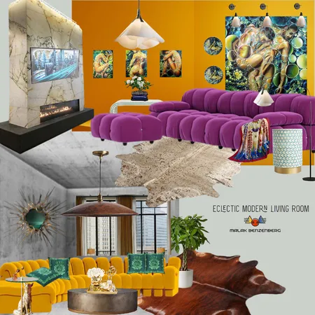 Eclectic Living Room Design_Malak Benzenberg Interior Design Mood Board by Malak_Benzenberg on Style Sourcebook