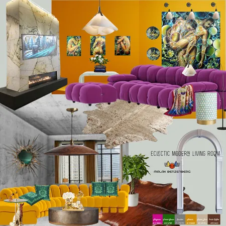 Eclectic Living Room Design_Malak Benzenberg Interior Design Mood Board by Malak_Benzenberg on Style Sourcebook