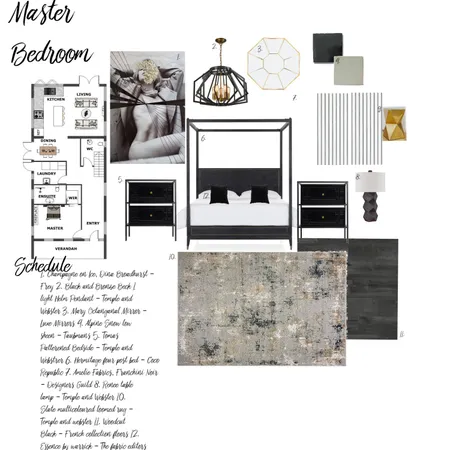 Master bedroom edited Interior Design Mood Board by Michelle Boyd on Style Sourcebook