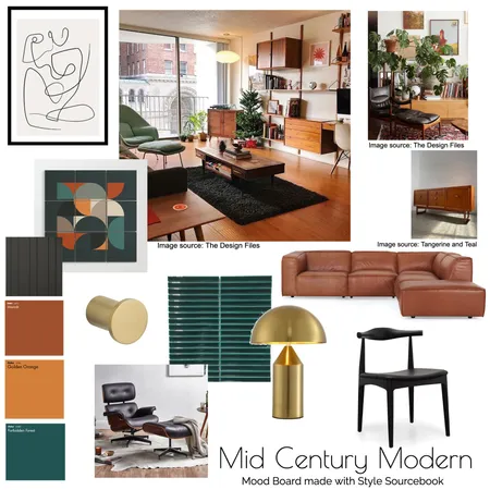 Mid Century Modern Interior Design Mood Board by Kylie McCoy on Style Sourcebook