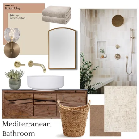 Mediterranean Bathroom Interior Design Mood Board by ashley.ferguson5 on Style Sourcebook