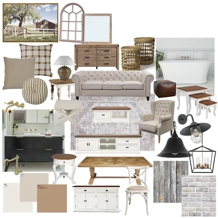 Farmhouse Mood Board Interior Design Mood Board by PetaSheeds on Style Sourcebook