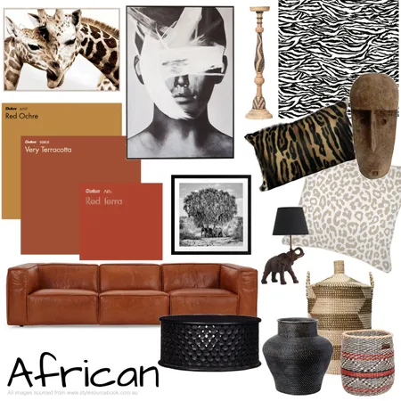 African Interior Design Mood Board by Shazwa12 on Style Sourcebook