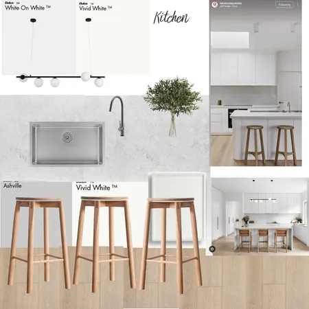 kitchen elba white_wood stool_black Interior Design Mood Board by Ngoc Han on Style Sourcebook