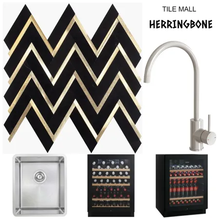 Natural Marble Mosaic Herringbone Interior Design Mood Board by JB on Style Sourcebook