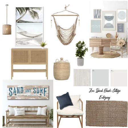 Zen Island Beach Cottage- Entryway Interior Design Mood Board by solangehale on Style Sourcebook