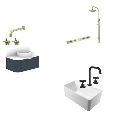 Bathroom navy vanity Interior Design Mood Board by AT46 on Style Sourcebook