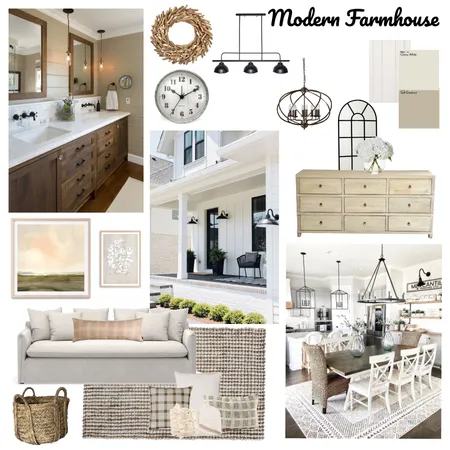 Modern Farmhouse Interior Design Mood Board by Helen Maclean on Style Sourcebook