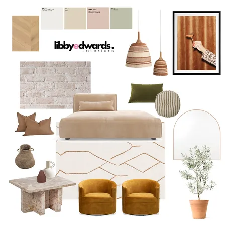 Modern Mediterranean Lounge WIP Interior Design Mood Board by Libby Edwards on Style Sourcebook