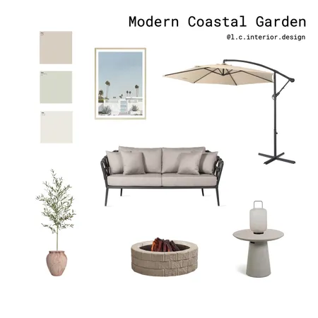 Modern Coastal Garden Interior Design Mood Board by lcinterior on Style Sourcebook