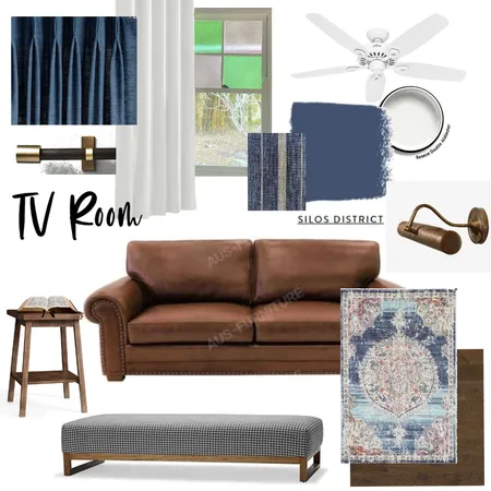 Heartwood Farm- TV room Venice Rug Interior Design Mood Board by BRAVE SPACE interiors on Style Sourcebook