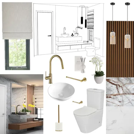 Powder Room Interior Design Mood Board by Ana Soares on Style Sourcebook