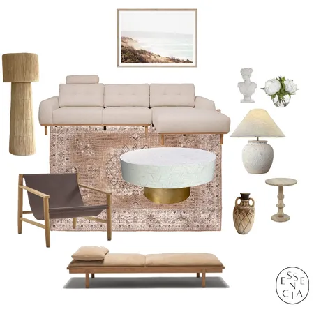 Earthy lounge Interior Design Mood Board by Essencia Interiors on Style Sourcebook
