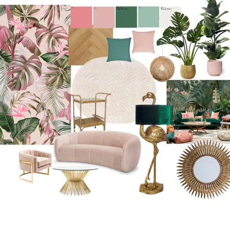 Tropical Glamour lounge Interior Design Mood Board by SarahMcLean on Style Sourcebook