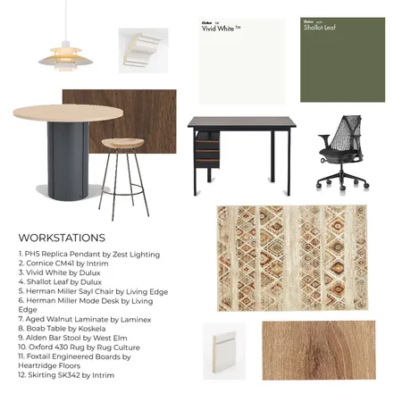 Workstations Sample Board Interior Design Mood Board by Greenterior Design on Style Sourcebook