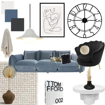 Chic Industrial Living Room Interior Design Mood Board by Urban Road on Style Sourcebook