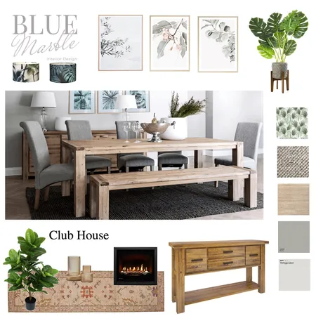 club house dining Interior Design Mood Board by Blue Marble Interiors on Style Sourcebook