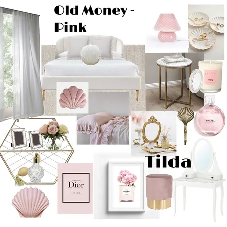 Tilda's room- Old Money-pink Interior Design Mood Board by Jillian on Style Sourcebook