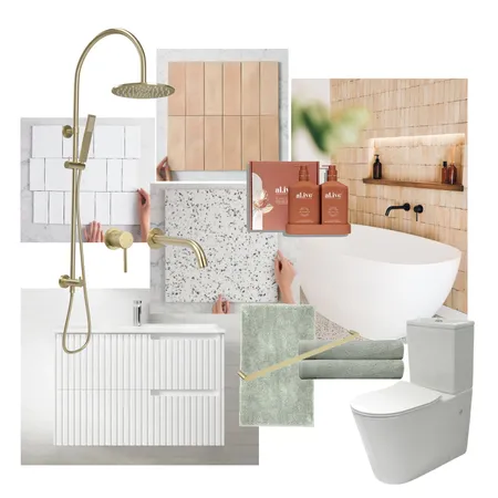 Terracotta Bathroom Interior Design Mood Board by Creative Style Interiors on Style Sourcebook