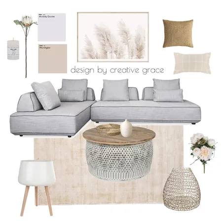 The Blush Living Room Interior Design Mood Board by creative grace interiors on Style Sourcebook