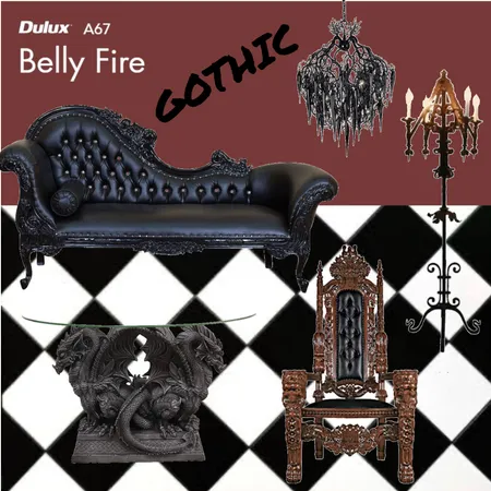 Gothic Living Interior Design Mood Board by ElTaso Interiors on Style Sourcebook