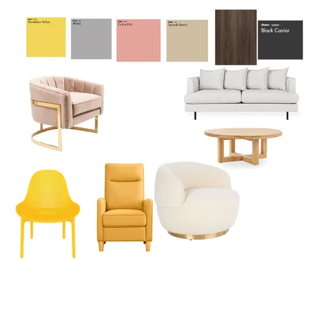 Yellow white black Interior Design Mood Board by yacine on Style Sourcebook