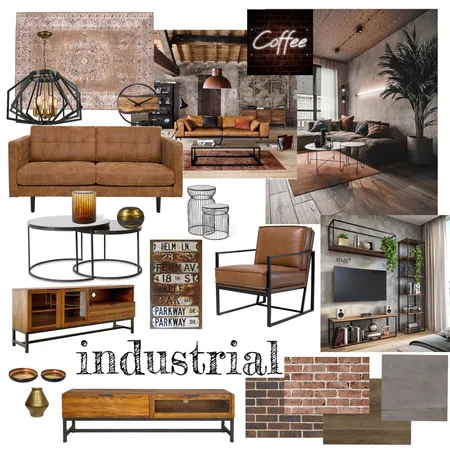 Industrial Interior Design Mood Board by lopez.briones.ixchel@gmail.com on Style Sourcebook