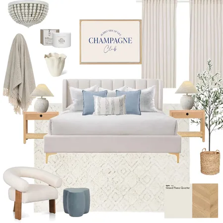 Calming Bedroom Interior Design Mood Board by Eliza Grace Interiors on Style Sourcebook